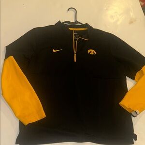 Nike Iowa Black and Gold Quarter-Zip Top